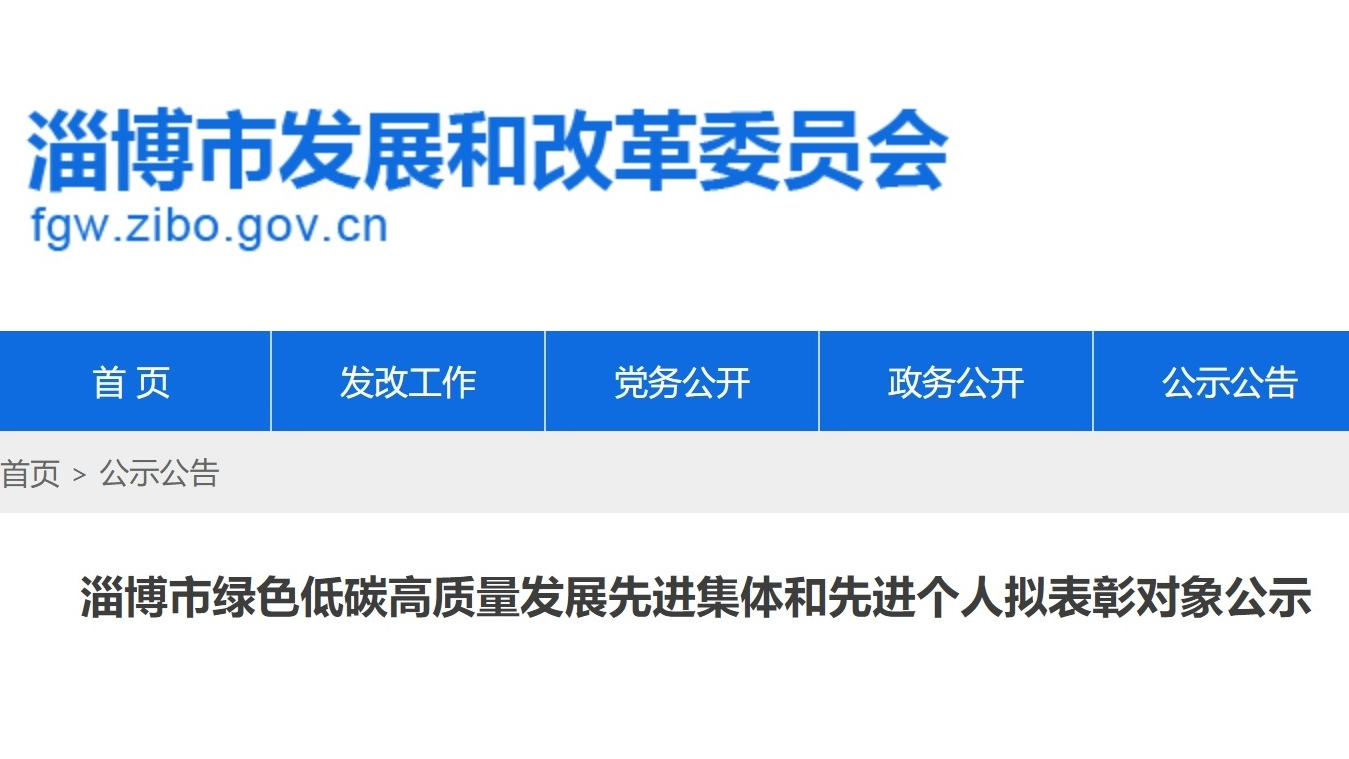 喜报！pg电子总经理吴越荣获“淄博市绿色低碳高质量发展先进个人”称号